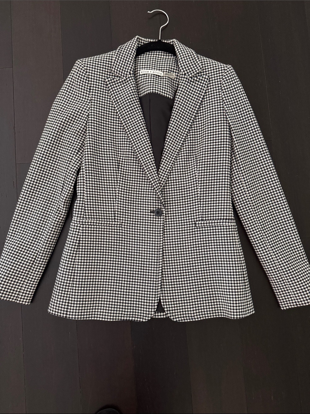 Alice and Olivia Houndstooth Blazer